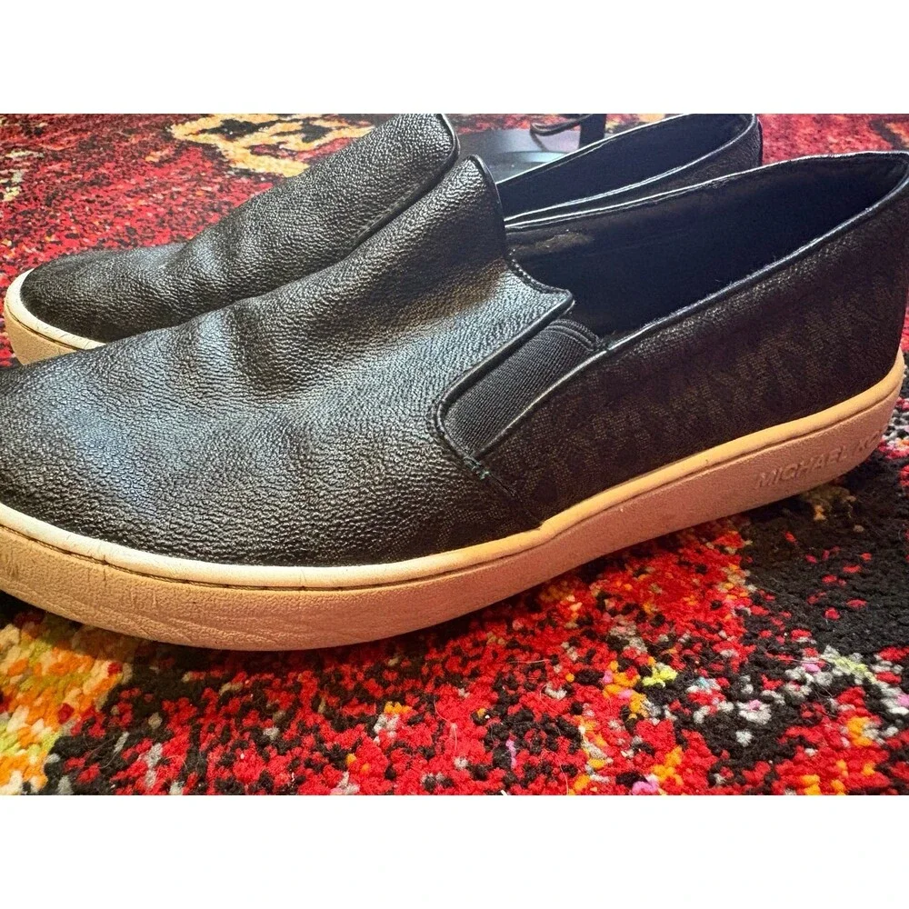 Michael Kors Black and White MK Sneakers - Size 8.5